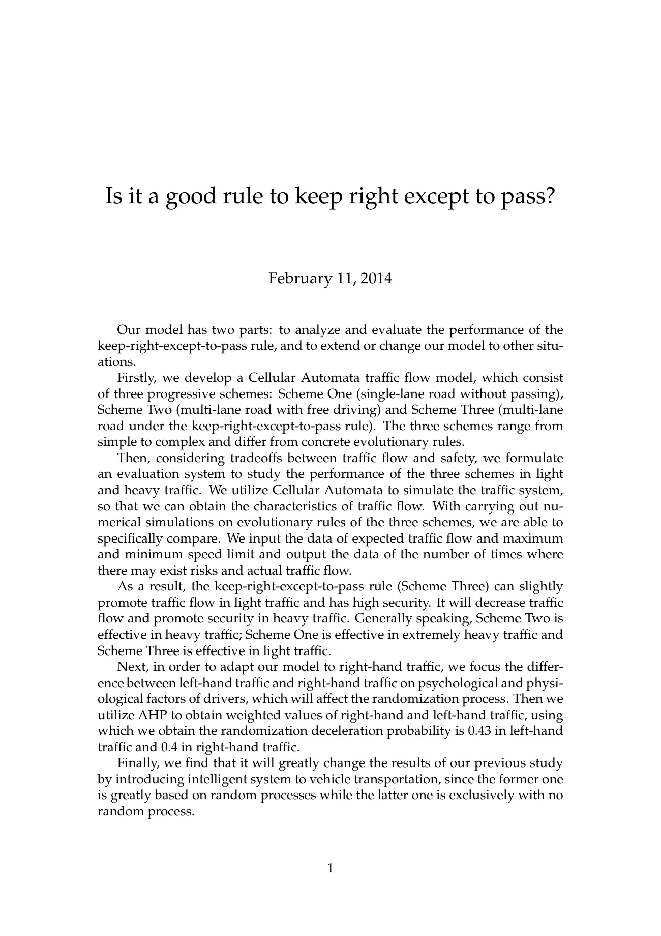 Is it a good rule to keep right except to pass? 第 2 页